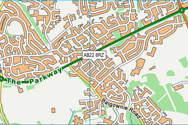 AB22 8RZ map - OS VectorMap District (Ordnance Survey) AB22 8RZ map - OS VectorMap District (Ordnance Survey)
