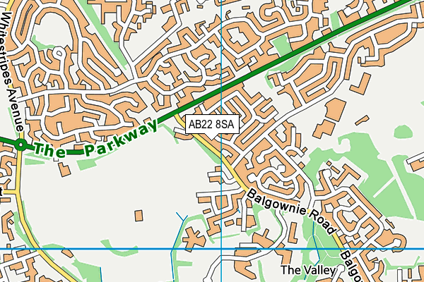 AB22 8SA map - OS VectorMap District (Ordnance Survey) AB22 8SA map - OS VectorMap District (Ordnance Survey)