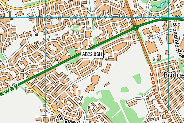 AB22 8SH map - OS VectorMap District (Ordnance Survey) AB22 8SH map - OS VectorMap District (Ordnance Survey)