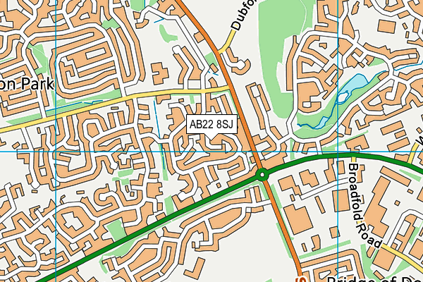 AB22 8SJ map - OS VectorMap District (Ordnance Survey) AB22 8SJ map - OS VectorMap District (Ordnance Survey)