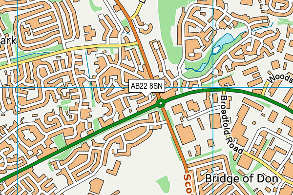 AB22 8SN map - OS VectorMap District (Ordnance Survey) AB22 8SN map - OS VectorMap District (Ordnance Survey)