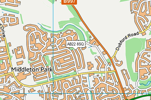 AB22 8SQ map - OS VectorMap District (Ordnance Survey) AB22 8SQ map - OS VectorMap District (Ordnance Survey)