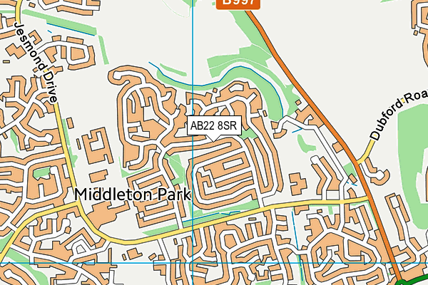 AB22 8SR map - OS VectorMap District (Ordnance Survey) AB22 8SR map - OS VectorMap District (Ordnance Survey)