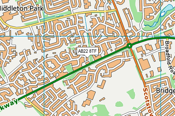 AB22 8TF map - OS VectorMap District (Ordnance Survey) AB22 8TF map - OS VectorMap District (Ordnance Survey)