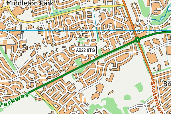 AB22 8TG map - OS VectorMap District (Ordnance Survey) AB22 8TG map - OS VectorMap District (Ordnance Survey)
