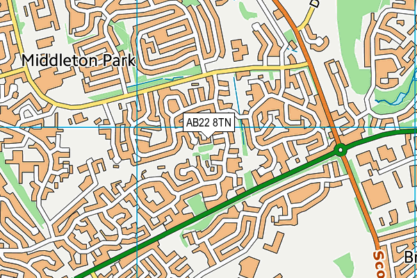 AB22 8TN map - OS VectorMap District (Ordnance Survey) AB22 8TN map - OS VectorMap District (Ordnance Survey)