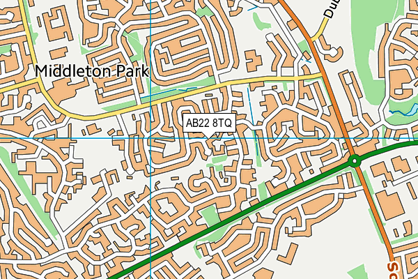 AB22 8TQ map - OS VectorMap District (Ordnance Survey) AB22 8TQ map - OS VectorMap District (Ordnance Survey)