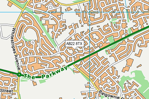 AB22 8TX map - OS VectorMap District (Ordnance Survey) AB22 8TX map - OS VectorMap District (Ordnance Survey)