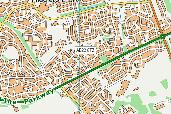 AB22 8TZ map - OS VectorMap District (Ordnance Survey) AB22 8TZ map - OS VectorMap District (Ordnance Survey)