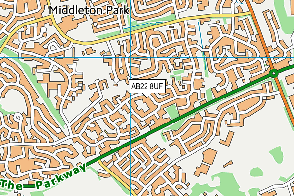 AB22 8UF map - OS VectorMap District (Ordnance Survey) AB22 8UF map - OS VectorMap District (Ordnance Survey)