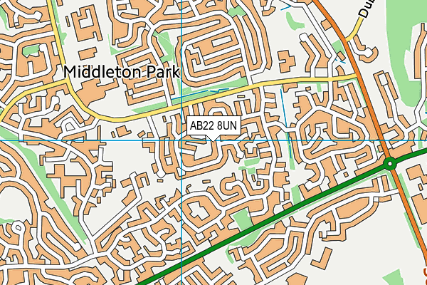 AB22 8UN map - OS VectorMap District (Ordnance Survey) AB22 8UN map - OS VectorMap District (Ordnance Survey)