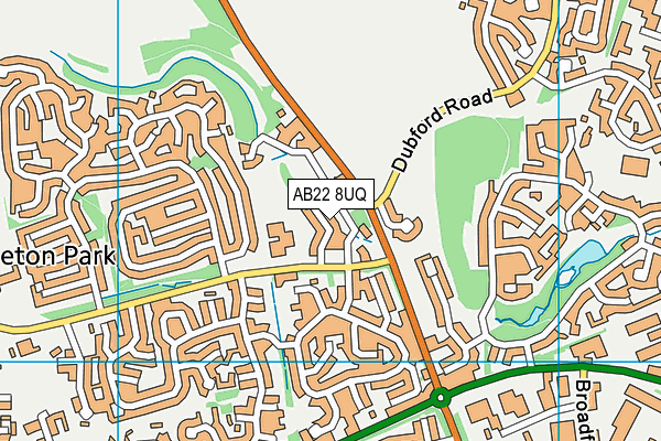 AB22 8UQ map - OS VectorMap District (Ordnance Survey) AB22 8UQ map - OS VectorMap District (Ordnance Survey)