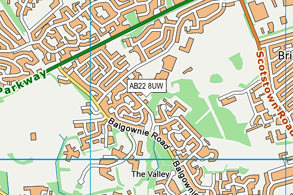 AB22 8UW map - OS VectorMap District (Ordnance Survey) AB22 8UW map - OS VectorMap District (Ordnance Survey)