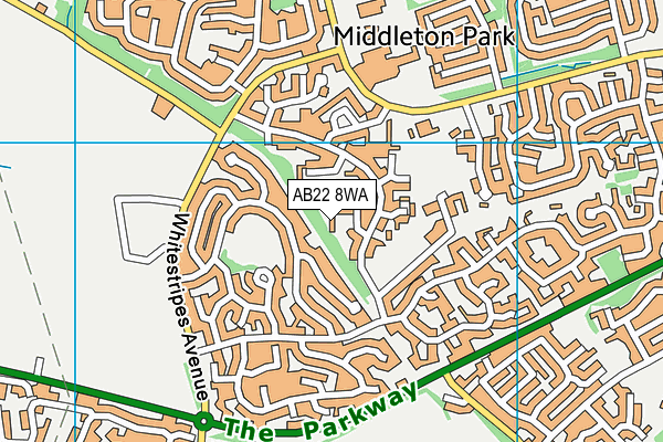 AB22 8WA map - OS VectorMap District (Ordnance Survey) AB22 8WA map - OS VectorMap District (Ordnance Survey)