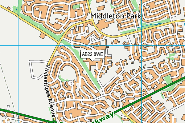 AB22 8WE map - OS VectorMap District (Ordnance Survey) AB22 8WE map - OS VectorMap District (Ordnance Survey)