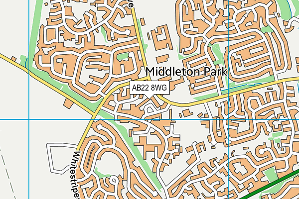 AB22 8WG map - OS VectorMap District (Ordnance Survey) AB22 8WG map - OS VectorMap District (Ordnance Survey)
