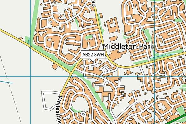 AB22 8WH map - OS VectorMap District (Ordnance Survey) AB22 8WH map - OS VectorMap District (Ordnance Survey)