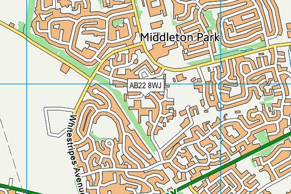 AB22 8WJ map - OS VectorMap District (Ordnance Survey) AB22 8WJ map - OS VectorMap District (Ordnance Survey)