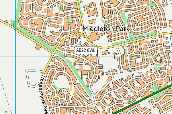 AB22 8WL map - OS VectorMap District (Ordnance Survey) AB22 8WL map - OS VectorMap District (Ordnance Survey)