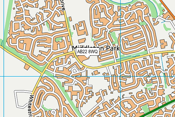 AB22 8WQ map - OS VectorMap District (Ordnance Survey) AB22 8WQ map - OS VectorMap District (Ordnance Survey)