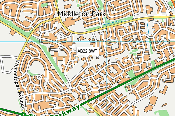 AB22 8WT map - OS VectorMap District (Ordnance Survey) AB22 8WT map - OS VectorMap District (Ordnance Survey)