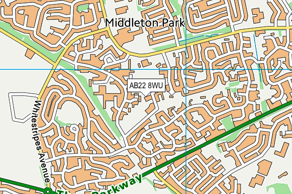 AB22 8WU map - OS VectorMap District (Ordnance Survey) AB22 8WU map - OS VectorMap District (Ordnance Survey)