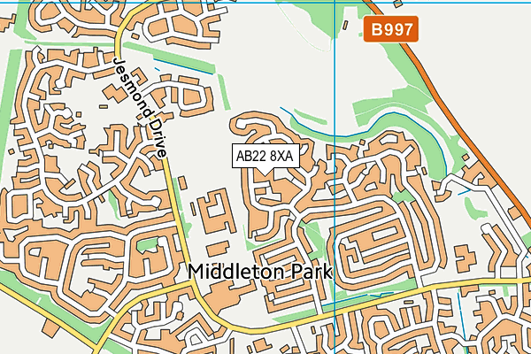 AB22 8XA map - OS VectorMap District (Ordnance Survey) AB22 8XA map - OS VectorMap District (Ordnance Survey)