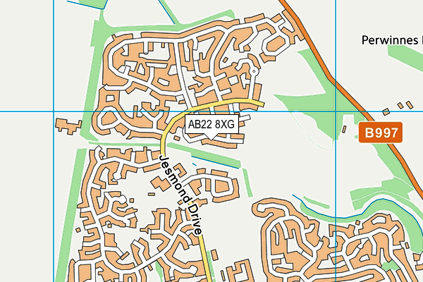 AB22 8XG map - OS VectorMap District (Ordnance Survey) AB22 8XG map - OS VectorMap District (Ordnance Survey)