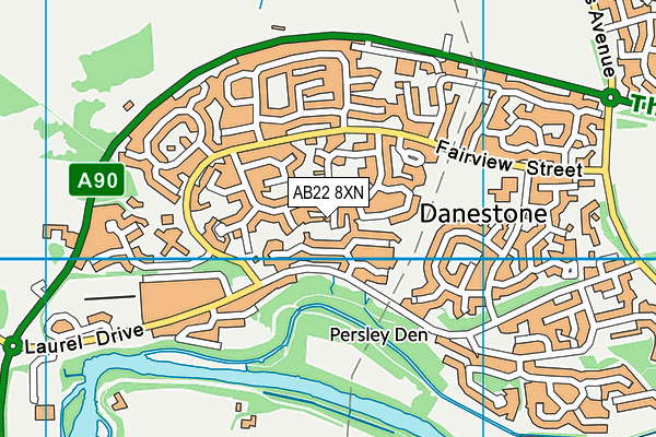 AB22 8XN map - OS VectorMap District (Ordnance Survey) AB22 8XN map - OS VectorMap District (Ordnance Survey)