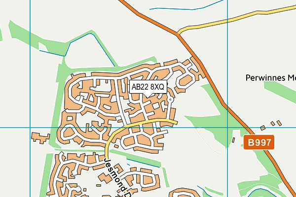 AB22 8XQ map - OS VectorMap District (Ordnance Survey) AB22 8XQ map - OS VectorMap District (Ordnance Survey)