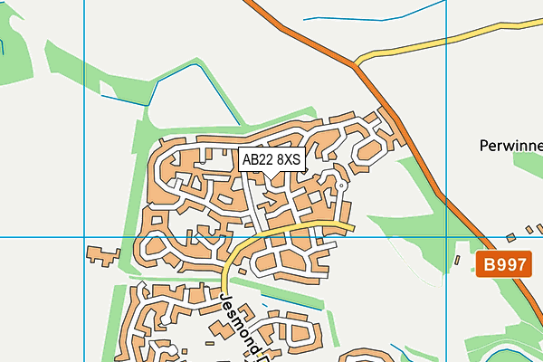 AB22 8XS map - OS VectorMap District (Ordnance Survey) AB22 8XS map - OS VectorMap District (Ordnance Survey)