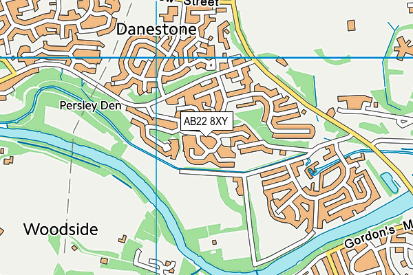 AB22 8XY map - OS VectorMap District (Ordnance Survey) AB22 8XY map - OS VectorMap District (Ordnance Survey)