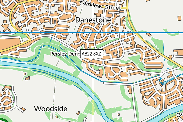 AB22 8XZ map - OS VectorMap District (Ordnance Survey) AB22 8XZ map - OS VectorMap District (Ordnance Survey)