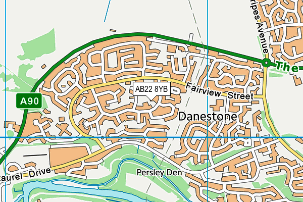 AB22 8YB map - OS VectorMap District (Ordnance Survey) AB22 8YB map - OS VectorMap District (Ordnance Survey)