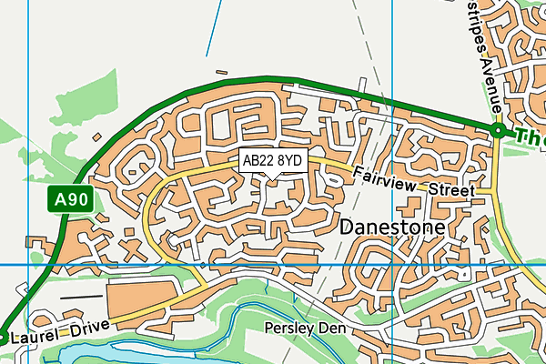 AB22 8YD map - OS VectorMap District (Ordnance Survey) AB22 8YD map - OS VectorMap District (Ordnance Survey)