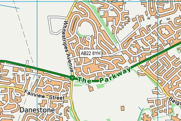 AB22 8YH map - OS VectorMap District (Ordnance Survey) AB22 8YH map - OS VectorMap District (Ordnance Survey)