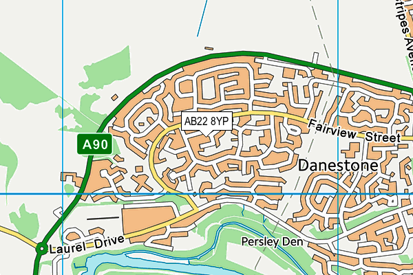 AB22 8YP map - OS VectorMap District (Ordnance Survey) AB22 8YP map - OS VectorMap District (Ordnance Survey)