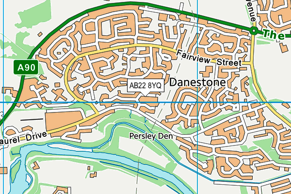 AB22 8YQ map - OS VectorMap District (Ordnance Survey) AB22 8YQ map - OS VectorMap District (Ordnance Survey)