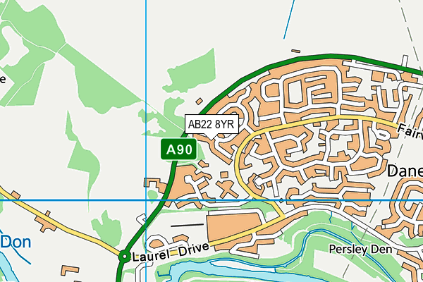 AB22 8YR map - OS VectorMap District (Ordnance Survey) AB22 8YR map - OS VectorMap District (Ordnance Survey)