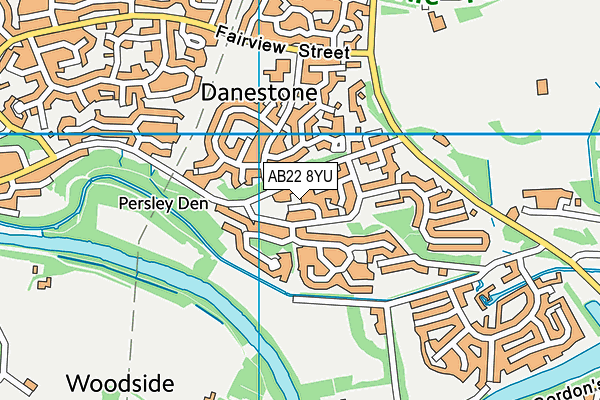 AB22 8YU map - OS VectorMap District (Ordnance Survey) AB22 8YU map - OS VectorMap District (Ordnance Survey)