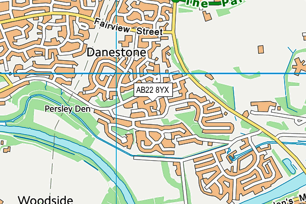 AB22 8YX map - OS VectorMap District (Ordnance Survey) AB22 8YX map - OS VectorMap District (Ordnance Survey)