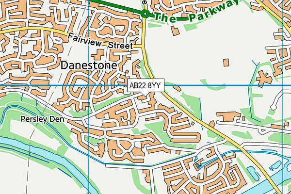 AB22 8YY map - OS VectorMap District (Ordnance Survey) AB22 8YY map - OS VectorMap District (Ordnance Survey)