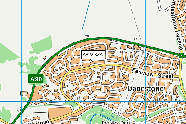 AB22 8ZA map - OS VectorMap District (Ordnance Survey) AB22 8ZA map - OS VectorMap District (Ordnance Survey)