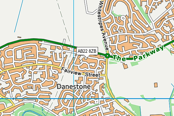 AB22 8ZB map - OS VectorMap District (Ordnance Survey) AB22 8ZB map - OS VectorMap District (Ordnance Survey)