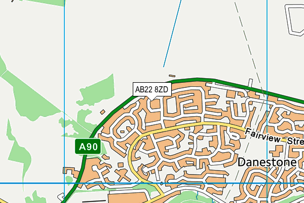 AB22 8ZD map - OS VectorMap District (Ordnance Survey) AB22 8ZD map - OS VectorMap District (Ordnance Survey)