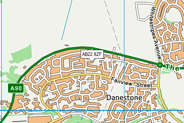 AB22 8ZF map - OS VectorMap District (Ordnance Survey) AB22 8ZF map - OS VectorMap District (Ordnance Survey)