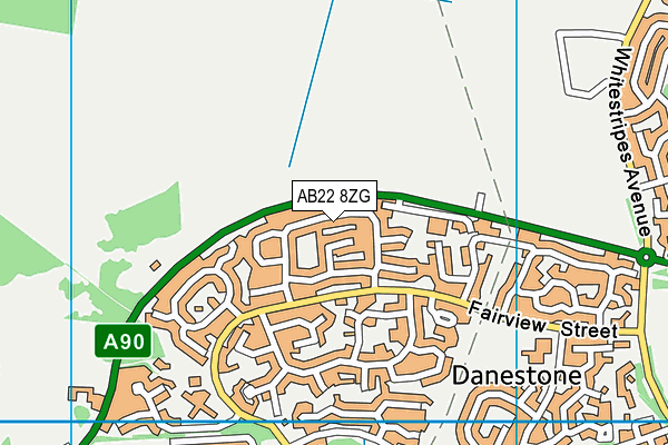AB22 8ZG map - OS VectorMap District (Ordnance Survey) AB22 8ZG map - OS VectorMap District (Ordnance Survey)