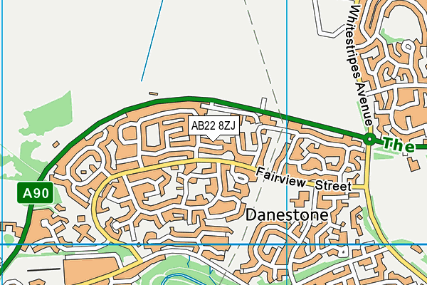 AB22 8ZJ map - OS VectorMap District (Ordnance Survey) AB22 8ZJ map - OS VectorMap District (Ordnance Survey)
