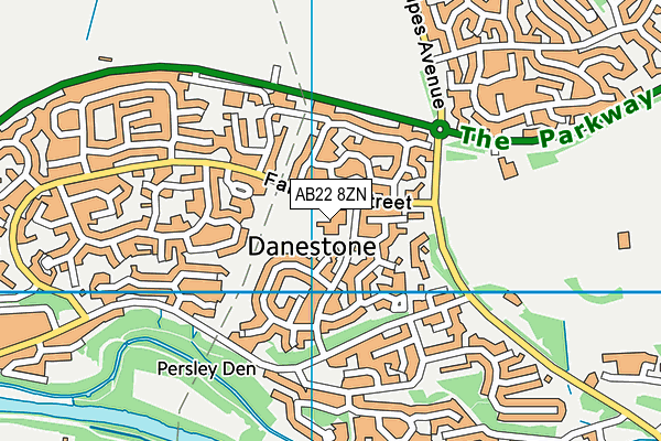 AB22 8ZN map - OS VectorMap District (Ordnance Survey) AB22 8ZN map - OS VectorMap District (Ordnance Survey)