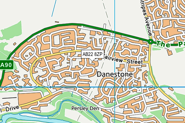 AB22 8ZP map - OS VectorMap District (Ordnance Survey) AB22 8ZP map - OS VectorMap District (Ordnance Survey)